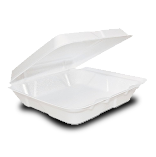 LARGE 1 COMP FOAM HINGED 9X9 CONTAINER